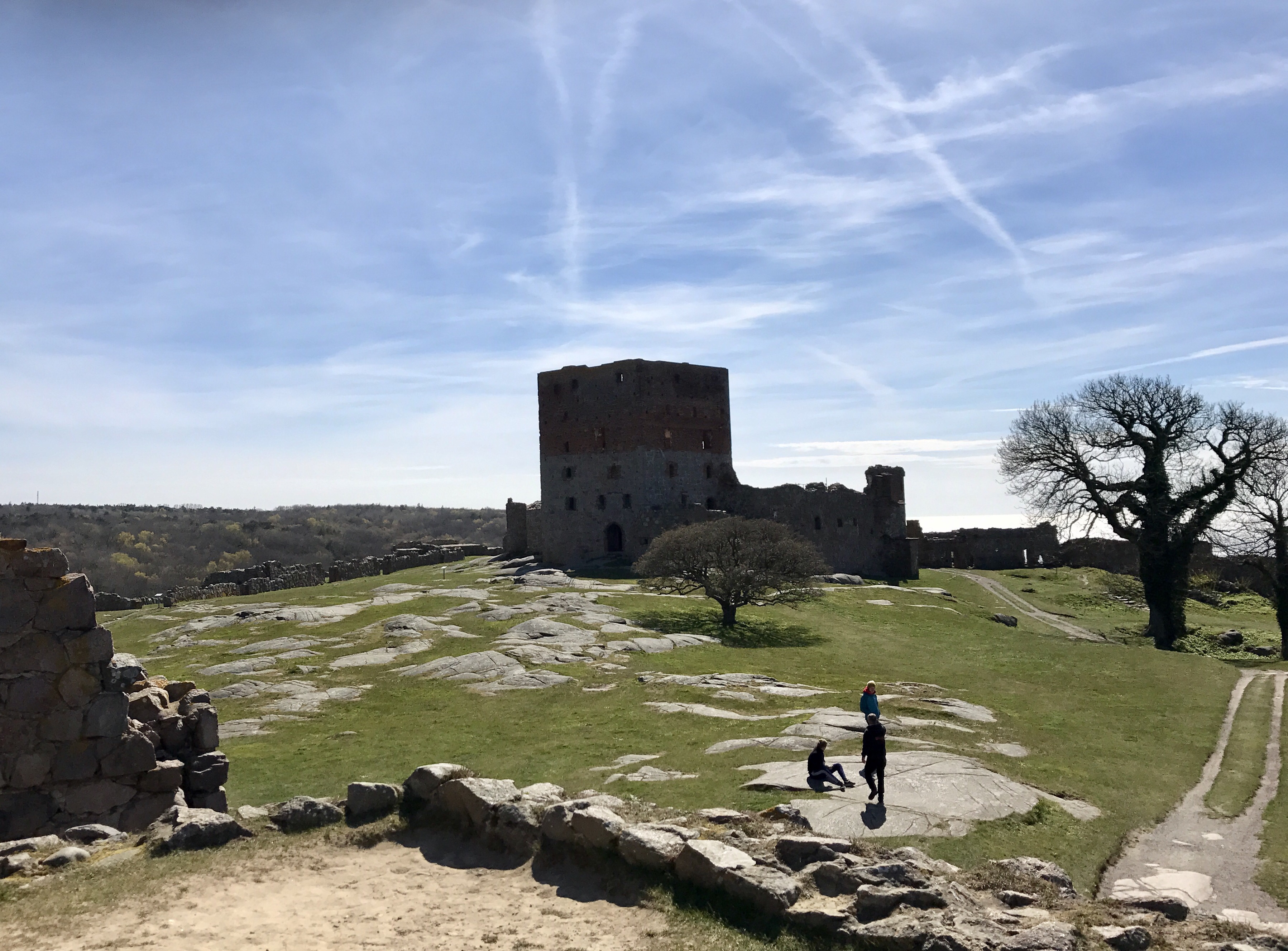 Zamek Hammershus dziedziniec